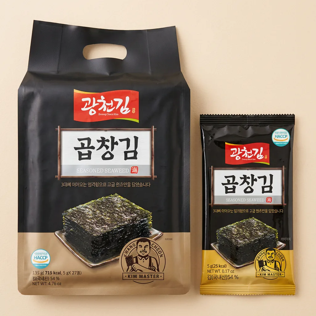광천김 곱창김 도시락김, 5g, 27개