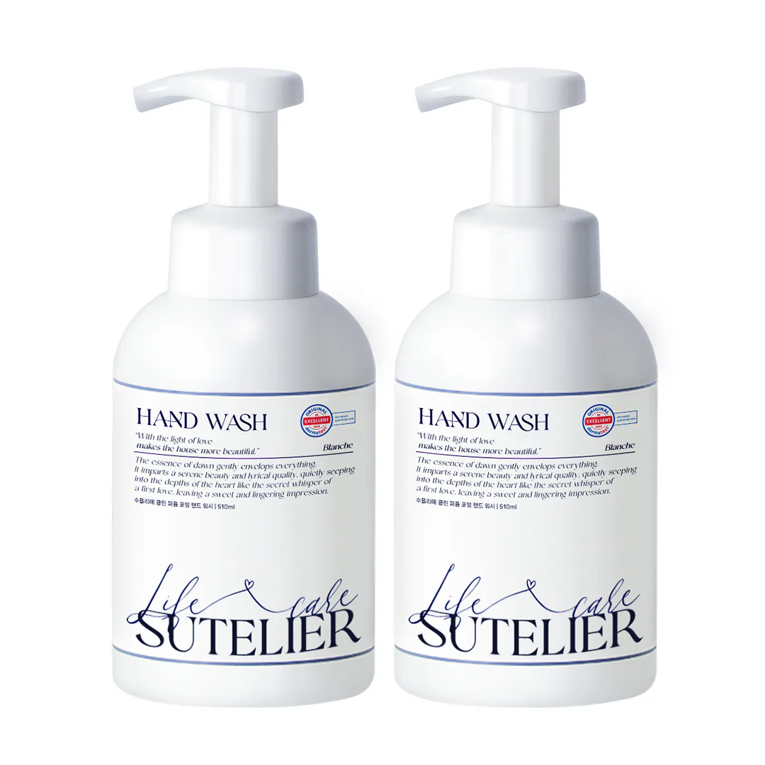 수뜰리에 클린 퍼퓸 포밍 핸드 워시, 블랑쉬향, 510ml, 2개